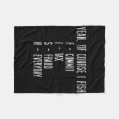 Of Course I Fish Commit Tax Fraud Funny Fishing Me Fleecedecke (Vorderseite (Horizontal))