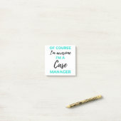 Of Course I'm Awesome I'm A Case Manager 2 Post-it Klebezettel (Auf Schreibtisch)