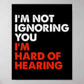 of Hearing Spaß Asl Sign Language Deaf Awareness Q Poster (Vorne)