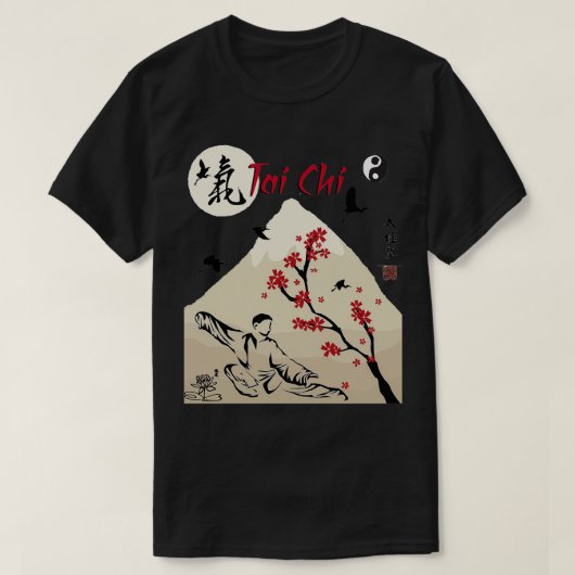 of of Qigong garden calligraphy t for Tai Chi Love T-Shirt (Design vorne)