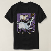of Pygmy Goats and Butterfly on Purple T-Shirt (Design vorne)