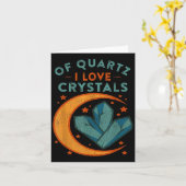 Of Quartz I Love Crystals Funny New Age Humor Pun Karte (Gelbe Blume)