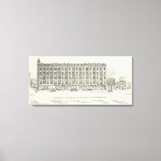 O'Farrell South side Grant und Stockton Leinwanddruck (Vorderseite)