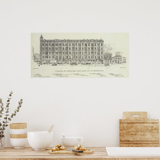 O'Farrell South side Grant und Stockton Poster (Küche)