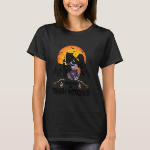 Ofen der Mülleimer Raccoon Halloween Niedlicher Br T-Shirt