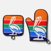 Ofen-Mitt, Pot Holders mit der Flagge von St. Pete Ofenhandschuh & Topflappen-Set (Vorderseite)