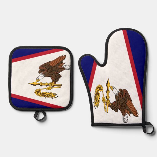 Ofen Mitt, Pot Holders mit Fahne von Amerikanisch- Ofenhandschuh & Topflappen-Set (Vorderseite)