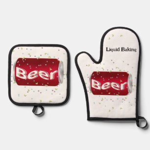Ofen Mitt- und Pothalter Bier Liquid Baking Ofenhandschuh & Topflappen-Set