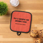 Ofen-Mitte von Oma und Grandpas House Topflappen (Oben Unten)