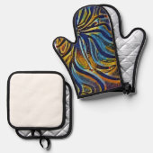 OFEN UND MITT UND INHABER VON KARTOFFELN SET (Vorderseite/Rückseite)