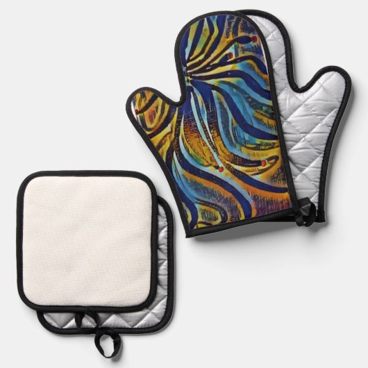 OFEN UND MITT UND INHABER VON KARTOFFELN SET (Vorderseite/Rückseite)