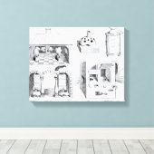 Öfen und verschiedene Geräte Leinwanddruck (Insitu (Holzboden))