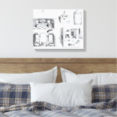 Öfen und verschiedene Geräte Leinwanddruck (Insitu (Schlafzimmer))