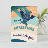 Ofenengel personalisierte Weihnachtskarte Feiertagskarte (Stehend Vorderseite)