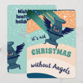 Ofenengel personalisierte Weihnachtskarte Feiertagskarte (Vorne/Hinten)