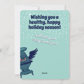 Ofenengel personalisierte Weihnachtskarte Feiertagskarte (Rückseite)