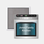 Ofengrafik mit personalisiertem Text Magnet (Vorderseite/Rückseite)