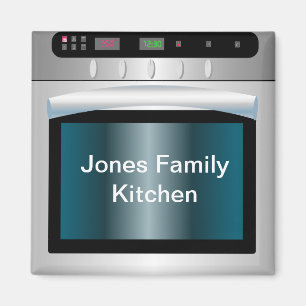 Ofengrafik mit personalisiertem Text Magnet