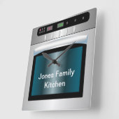 Ofengrafik mit personalisiertem Text Quadratische Wanduhr (Winkel)