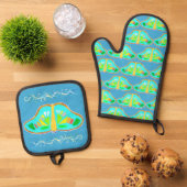 Ofenhandschuh & Topflappen-Set (Oben Unten)