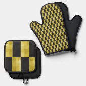 Ofenhandschuh und Topflappen Ofenhandschuh & Topflappen-Set (Vorderseite/Rückseite)