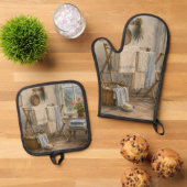 Ofenhandschuh und Topflappen & Topflappen-Set (Oben Unten)