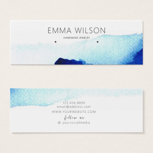 Ofenstecker Display Card ・ Watercolor Indigo Blue (Vorne & Hinten)