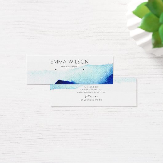 Ofenstecker Display Card ・ Watercolor Indigo Blue (Schreibtisch)