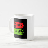 Off Bed On Kaffee T Shirt Kaffeetasse (Vorderseite Links)