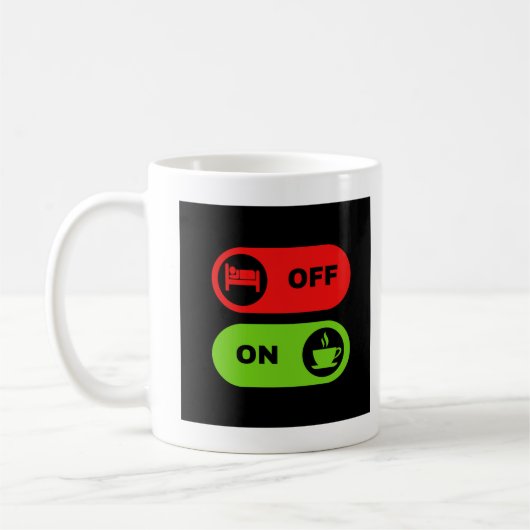 Off Bed On Kaffee T Shirt Kaffeetasse (Links)