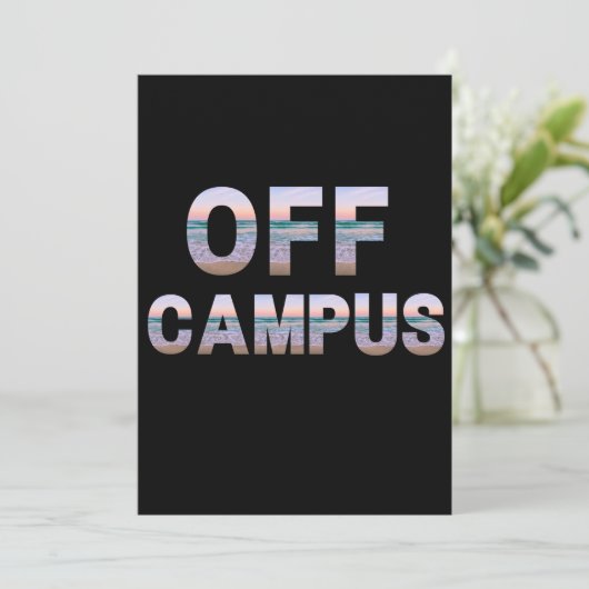 Off Campus Danke Karte (Stehend Vorderseite)