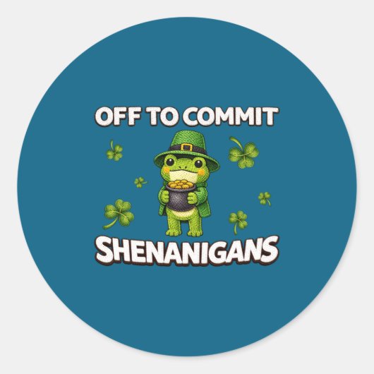 Off Commit Schabernack Zauberfrosch Runder Aufkleber (Vorderseite)