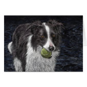 "Off Duty?" Border Collie Card (Vorderseite (Horizontal))