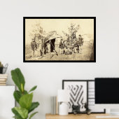 Off Duty Drummer Boys spielen Karten 1862 Poster (Heimbüro)