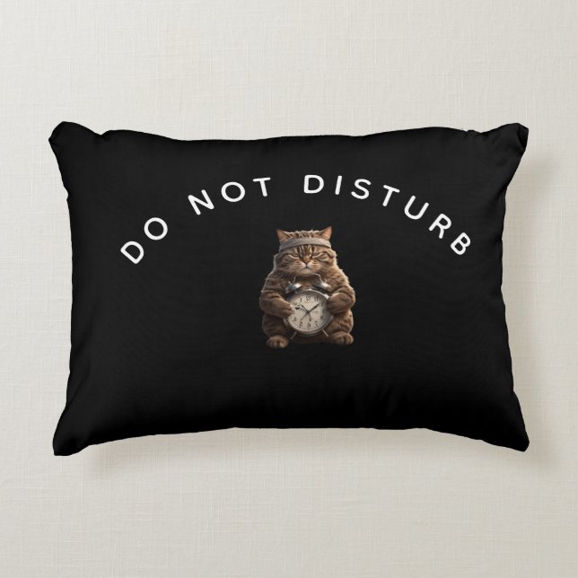 Off Duty Gym Cat Throw Pillow Dekokissen (Vorderseite)