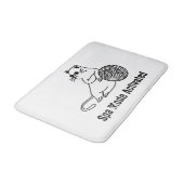 Off Duty Lazy Cat. Funny Spa Mode Activated Badematte (Schrägansicht)