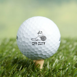 Off Duty Lazy Cat - Niedliche und lustig gelangwei Golfball