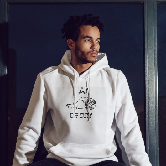 Off Duty Lazy Cat - Niedliche und lustig gelangwei Hoodie