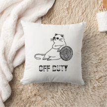 Off Duty Lazy Cat - Niedliche und lustig gelangwei