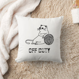 Off Duty Lazy Cat - Niedliche und lustig gelangwei Kissen