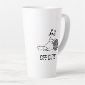 Off Duty Lazy Cat - Niedliche und lustig gelangwei Milchtasse (Rechte Ecke)