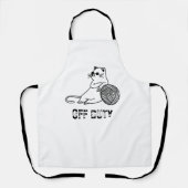 Off Duty Lazy Cat - Niedliche und lustig gelangwei Schürze (Vorderseite)