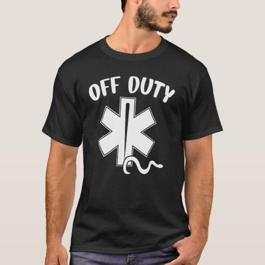 Off Duty Paramedic Emt First Responder T-Shirt (Vorderseite)