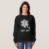 Off Duty Retro EMT Paramedic Medic Emergency First Sweatshirt (Vorne ganz)