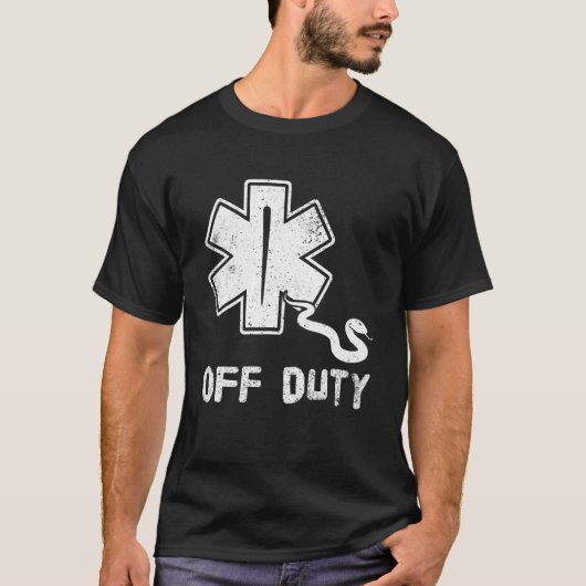 Off Duty Retro EMT Paramedic Medic Emergency First T-Shirt (Vorderseite)