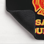 Off Duty Rette dich selbst ein lustiges Feuerwehrf Mousepad (Ecke)
