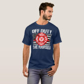 Off Duty Rette dir selbst Feuerwehrfamilie dünn T-Shirt (Vorne ganz)