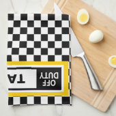 Off Duty Taxi Fahrer New York Yellow Cab Geschirrtuch (Viertel Falte)