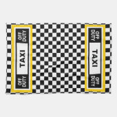 Off Duty Taxi Fahrer New York Yellow Cab Geschirrtuch (Horizontal)