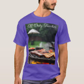 Off Duty Teacher Barbecue T - Shirt (Vorderseite)